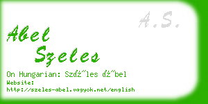 abel szeles business card